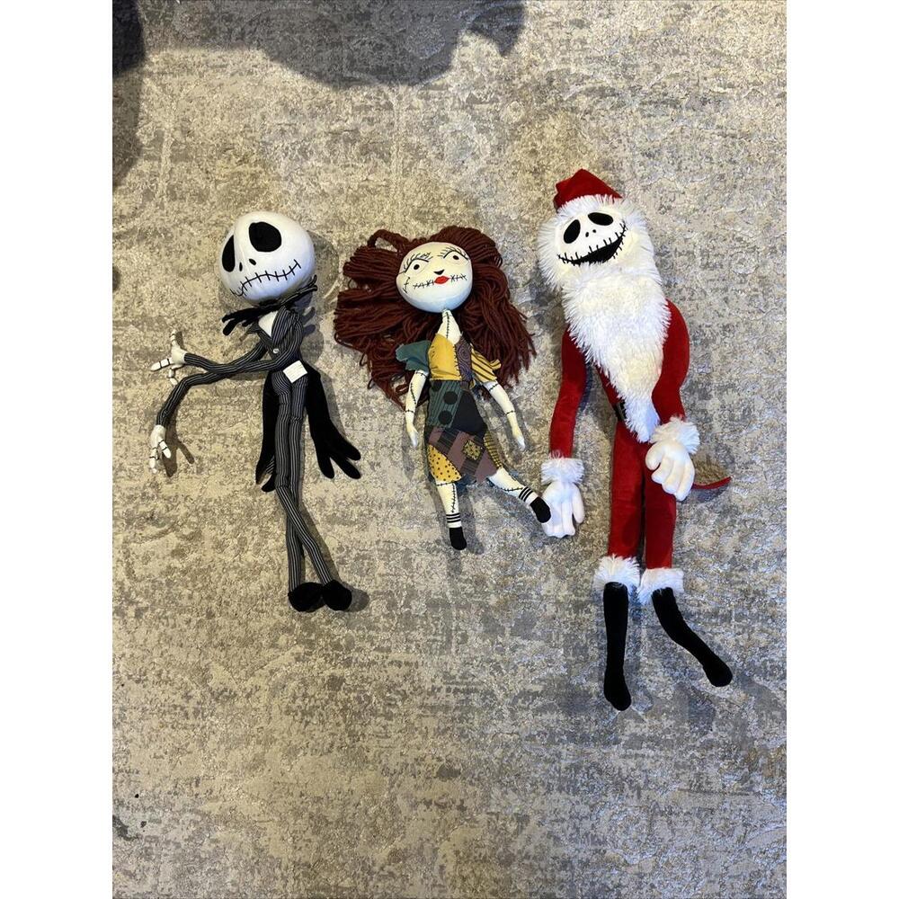 The Nightmare Before Christmas Sally Jack Skellingington Poseable Neca Plush Lot